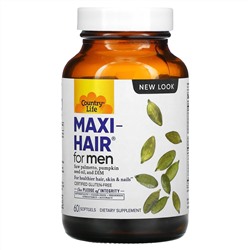 Country Life, Maxi-Hair для мужчин, 60 мягких желатиновых капсул