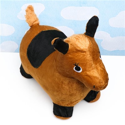 Игрушка - прыгун детская "Лошадка" резиновая надувная, 50х27см, в чехле, коричневая