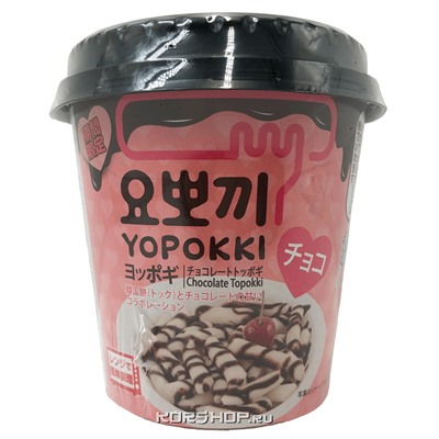 Рисовые клецки в шоколадном соусе Yopokki, Корея, 120 г Акция