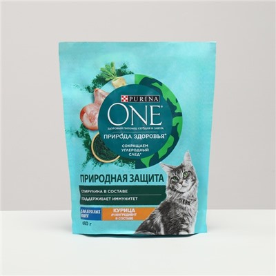 Сухой корм Purina One "Природа здоровья" для кошек, курица, 680 г