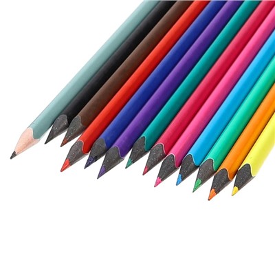 Цветные карандаши, 12 цветов, трехгранные, Холодное сердце