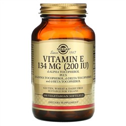 Solgar, Naturally Sourced Vitamin E, 200 IU, 100 Vegetarian Softgels