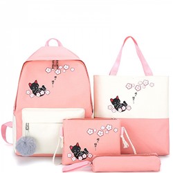 3007-1 роз Комплект сумок для девочек (39х29х12)