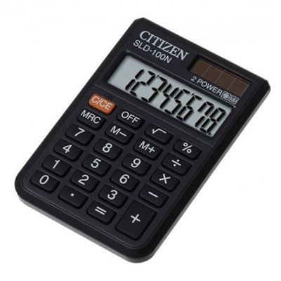 Калькулятор CITIZEN 8 разрядов CITIZEN SLD100NR 2 питания 10х58х88 мм CITIZEN