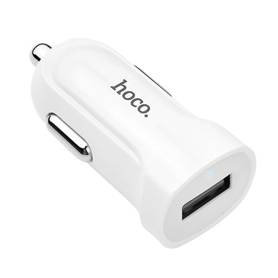 Адаптер Автомобильный Hoco Z2 1USB/5V/1.5A (white)