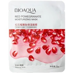 BIOAQUA Увлажняющая тканевая маска для лица с экстрактом Граната Red Pomegranate Moisturizing Mask 25г