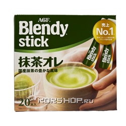 Растворимый зеленый чай с молоком и сахаром Blendy Stick AGF, Япония, 194 г (20 шт.) Акция