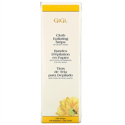 Gigi Spa, Тканевые полоски для депиляции, для мягкого воска, большие, 100 шт.