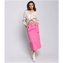 Джинсовая юбка #КТ9468, розовый