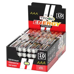 Батарейка AAA Трофи LR03 promo-box ENERGY Alkaline (4) (94/384)