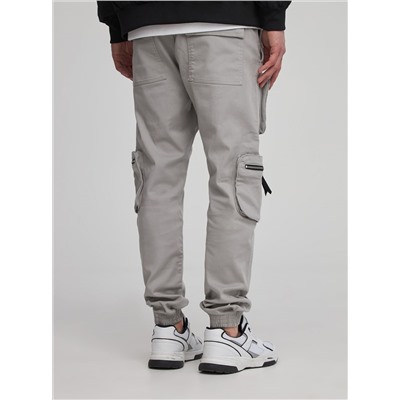 Однотонные брюки-карго Цементно-серый