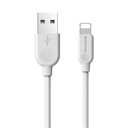 Кабель USB - Apple lightning Borofone BX14  300см 2,4A  (white)