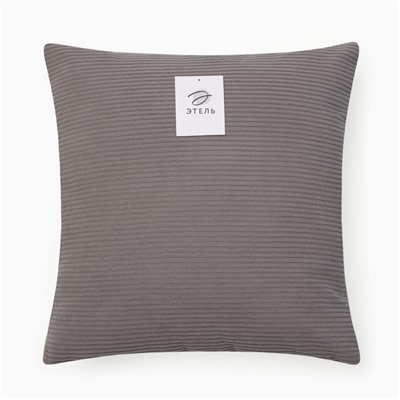 Чехол на подушку Этель Velour 43*43 см,  цв.серый, 100% полиэстер