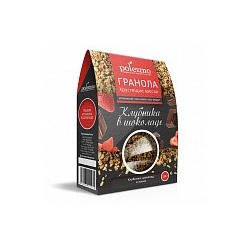 Гранола Клубника в шоколаде, хрустящие мюсли (клубника, шоколад и какао)  250 гр.