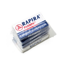 Сменные лезвия классические  Rapira "Суперсталь", 4 упаковки по 5 шт