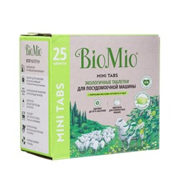 Таблетки для посудомоечной машины BioMio TABS с маслами бергамота и юдзу, 25 шт