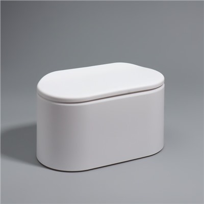 Органайзер для хранения маникюрных/косметических принадлежностей, Push-to-Open, с крышкой, 21,5 × 11,3 см, цвет белый