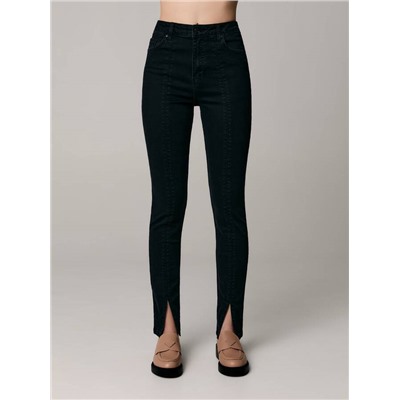 Skinny CONTE CON-524 Черные джинсы skinny с разрезами