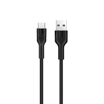 Кабель USB - Type-C Hoco U31 (повр. уп.)  120см 2,4A  (black)