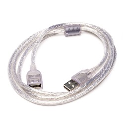 Кабель-удлинитель USB Glossar  150см 1,5A  (silver)