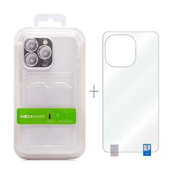 Чехол-накладка Activ Shockproof с картхолдером для "Apple iPhone 7 Plus/iPhone 8 Plus" + пленка Back (противоударный) (transparent) (208068)