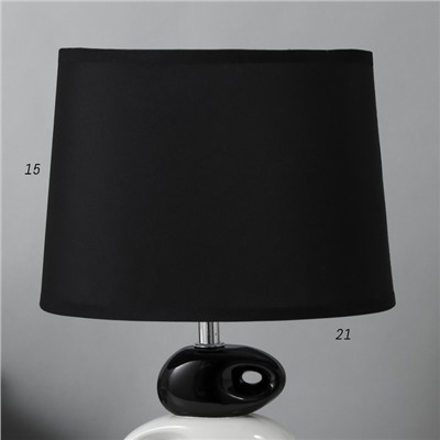 Настольная лампа 16876/1RD+WT E14 40Вт бело-черный 23х16х34 см RISALUX