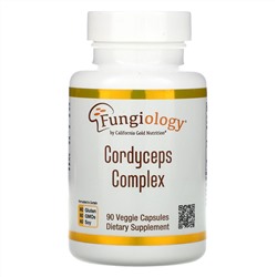 California Gold Nutrition, Fungiology, комплекс с кордицепсом, 90 растительных капсул