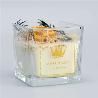 Свеча ароматическая "Aroma Art", страстная самба, квадратная, 8х10,5 см