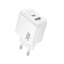 Адаптер Сетевой Borofone BAS45A Potential USB/Type-C 30W (белый)