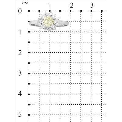 Кольцо из серебра с бриллианитом цв.шампань и фианитами родированное 925 пробы 1-4054р220