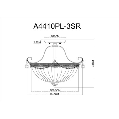 Потолочная люстра Arte Lamp SCHELENBERG A4410PL-3SR