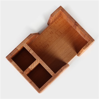 Салфетница - органайзер деревянная на 3 отделения Adelica, 14×21,5×7 см, бук