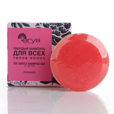 Шампунь для волос твёрдый Arya Peonies, 60 г