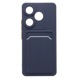 Чехол-накладка - SC337 с картхолдером для "Xiaomi Poco F6" (dark blue) (233640)