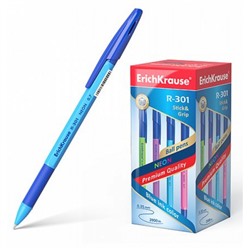 Ручка шариковая R-301 Stick.Grip NEON синяя 0.7мм 42751 ErichKrause