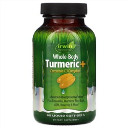 Irwin Naturals, Whole-Body Turmeric+, куркума, 60 капсул с жидкостью