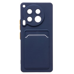 Чехол-накладка - SC337 с картхолдером для "Tecno Camon 30 4G" (dark blue) (231078)