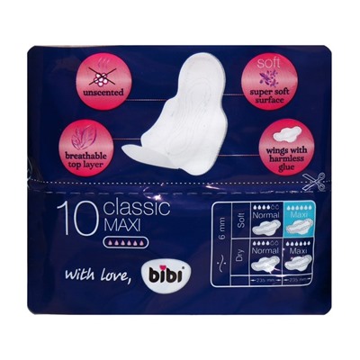 Прокладки «BiBi» Classic Maxi soft, 10 шт.