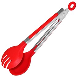 Щипцы кухонные Tongs-03 (нейлон, нерж.сталь), 21 см (Минимальная отгрузка 24 шт)