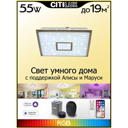 Citilux Старлайт Смарт CL703AK53G RGB Умная люстра Бронза