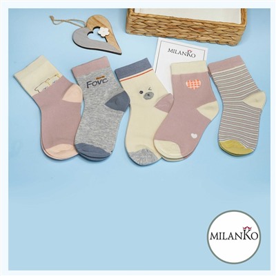 Детские хлопковые носки  (Узор 11) MilanKo D-222