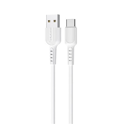 Кабель USB - Type-C Borofone BX16 Easy (повр. уп)  100см 3A  (white)