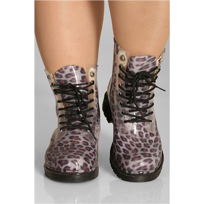 Резиновые ботинки леопардовые