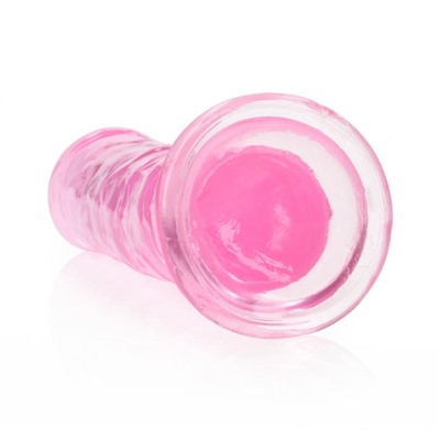 Розовый фаллоимитатор Crystal Clear на присоске - 22 см.