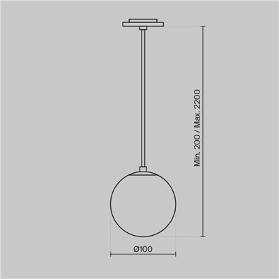 Подвесной светильник LUNA 3000K 1x5Вт 360° P039PL-5W3K-10INS-B. TM Maytoni