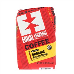 Equal Exchange, Органический кофе, французская обжарка, цельное зерно, 10 унц. (283,5 г)