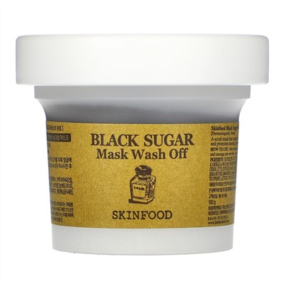 Skinfood, смываемая маска для лица с черным сахаром, 100 г (3,52 унции)