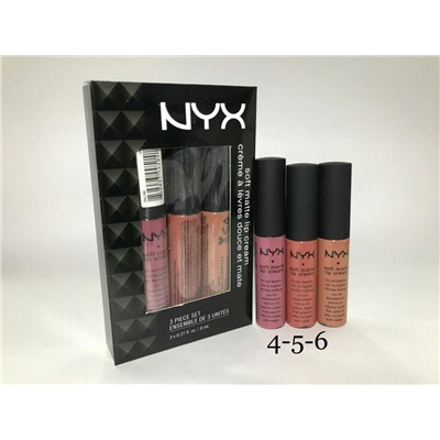 набор блеск 3в1 от NyX soft matte Lipsticks