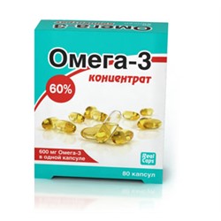 ОМЕГА-3 КОНЦЕНТРАТ 60% 1,0 N80 КАПС