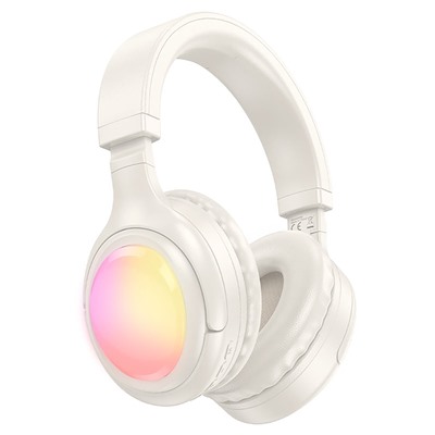 Bluetooth-наушники полноразмерные Hoco W48 Focus (milky white)